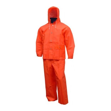 Tingley® S63219 Comfort-Tuff® 2 Pc Suit, Blaze Orange, Attached Hood, Small